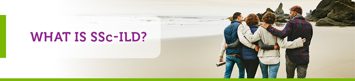 What is SSc-ILD? Group of people on beach image