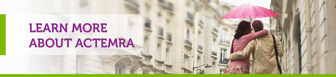 What is ACTEMRA? Image of 2 people walking