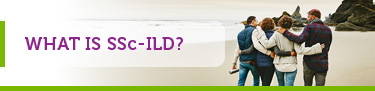 What is SSc-ILD? Group of people on beach image